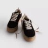 Chunky sneakers met luipaardprint en rubberen zool