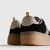 Chunky sneakers met luipaardprint en rubberen zool