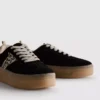 Chunky sneakers met luipaardprint en rubberen zool