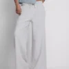 Comfortabele joggingbroek met wijde pijpen van katoenmix