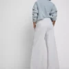 Comfortabele joggingbroek met wijde pijpen van katoenmix