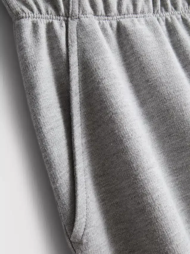 Comfortabele joggingbroek met wijde pijpen van katoenmix