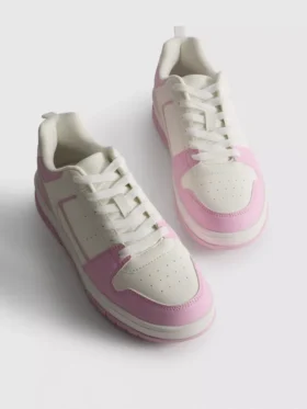 Court-sneakers met kleurblokken