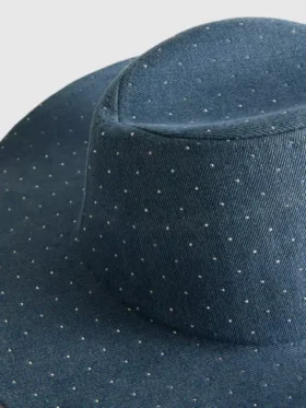 Cowboyhoed van denim met studs