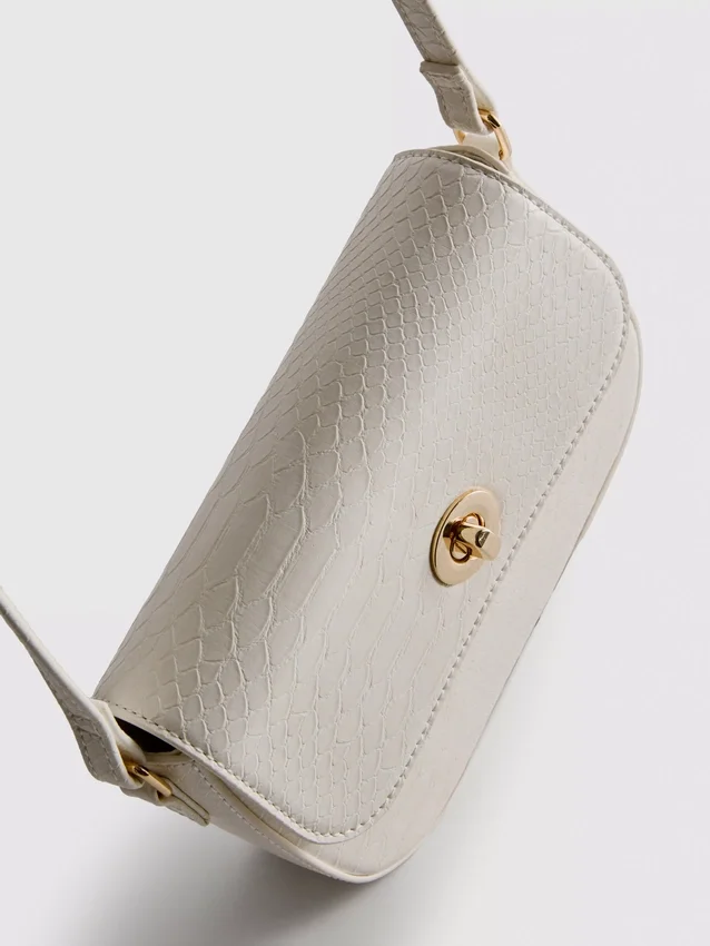 Crossbodytas van imitatieleer met slangenprint