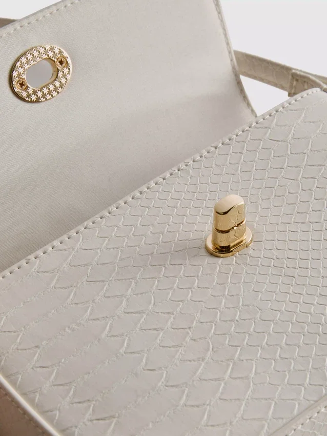 Crossbodytas van imitatieleer met slangenprint