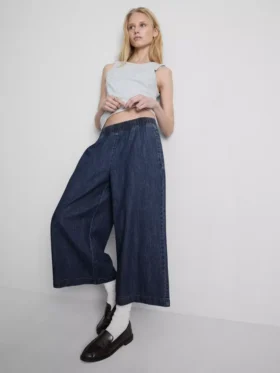 Culotte-Jeans met wijde pijpen