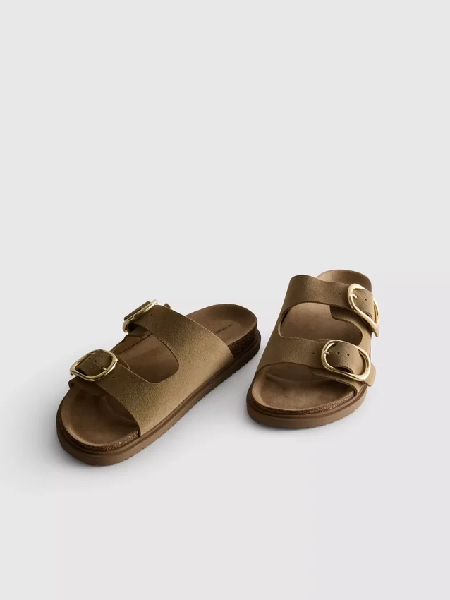 De Edit sandalen met dubbele gesp