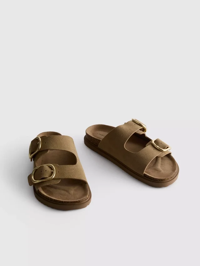 De Edit sandalen met dubbele gesp