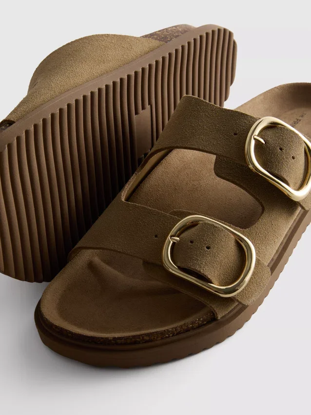 De Edit sandalen met dubbele gesp
