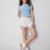 De Primark-scène | katoenen denim micro-Shorts