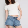 De Primark-scène | katoenen denim micro-Shorts