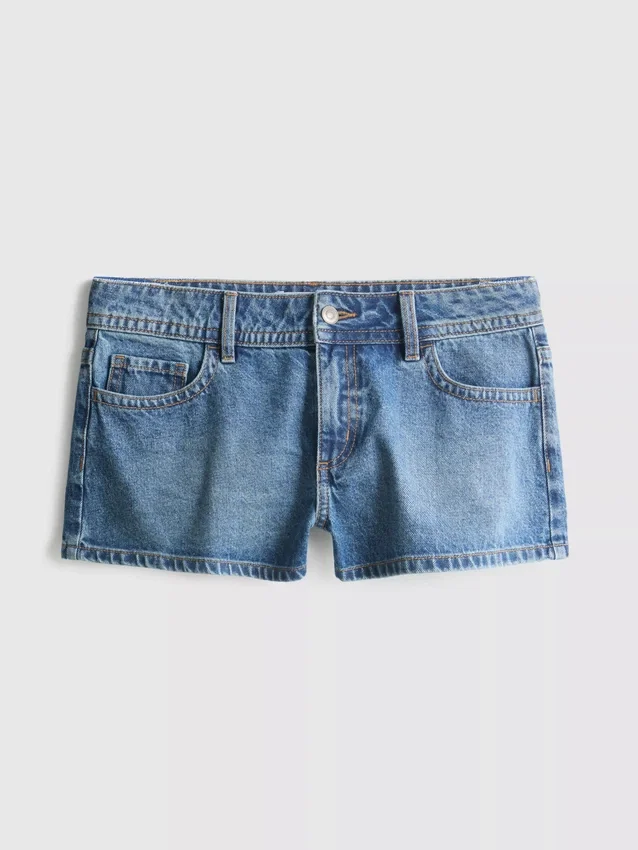 De Primark-scène | katoenen denim micro-Shorts