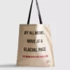 De ‘The Devil Wears Prada’ canvas-draagtas met slogan