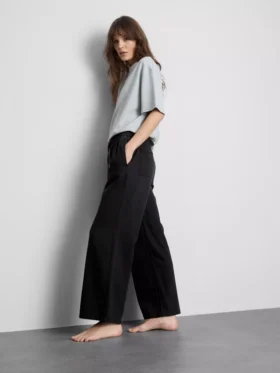 Denim joggingbroek met rechte pijpen