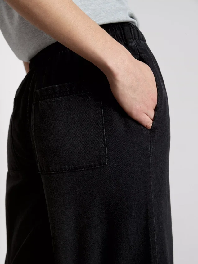 Denim joggingbroek met rechte pijpen