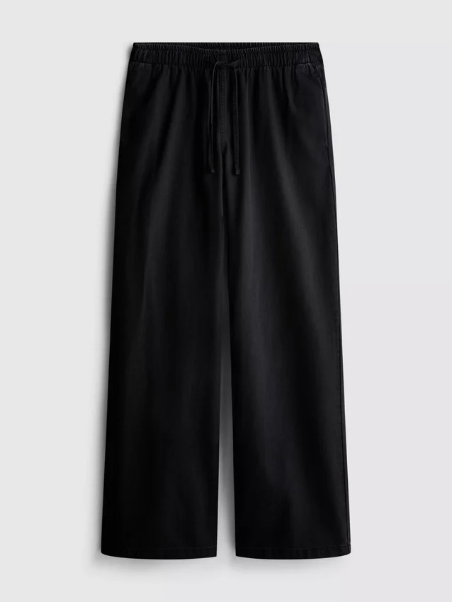 Denim joggingbroek met rechte pijpen