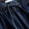 Denim joggingbroek met rechte pijpen