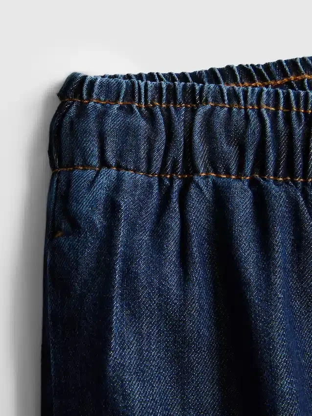 Denim joggingbroek met rechte pijpen