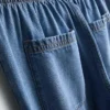 Denim joggingbroek met rechte pijpen