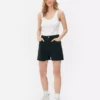 Denim mom-shorts