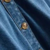 Denim shirt met korte mouwen