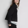 Denimjasje met katoenen opgestikte zak