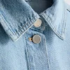 Denimjasje met katoenen opgestikte zak