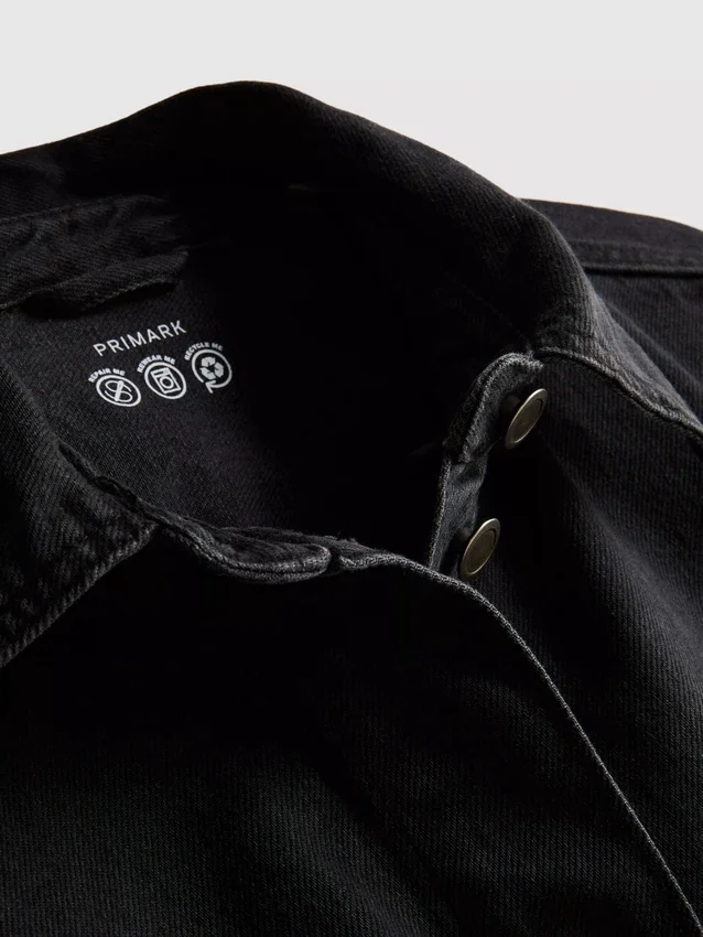 Denimjasje met katoenen opgestikte zak
