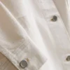 Denimjasje met katoenen opgestikte zak