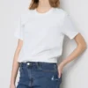 Denimshort met middelhoge taille en omgeslagen zoom
