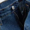 Denimshort met middelhoge taille en omgeslagen zoom