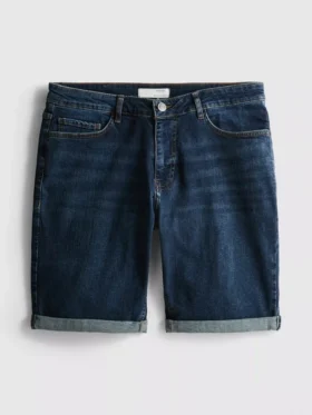 Denimshort met rechte pasvorm