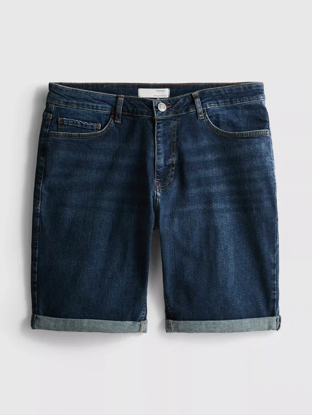 Denimshort met rechte pasvorm