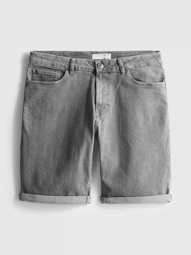 Denimshort met rechte pasvorm