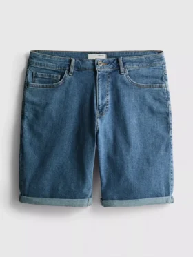 Denimshort met rechte pasvorm