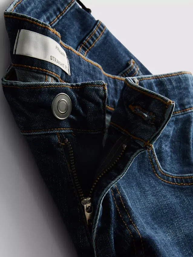 Denimshort met rechte pasvorm