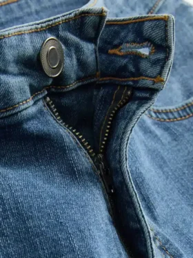 Denimshort met rechte pasvorm