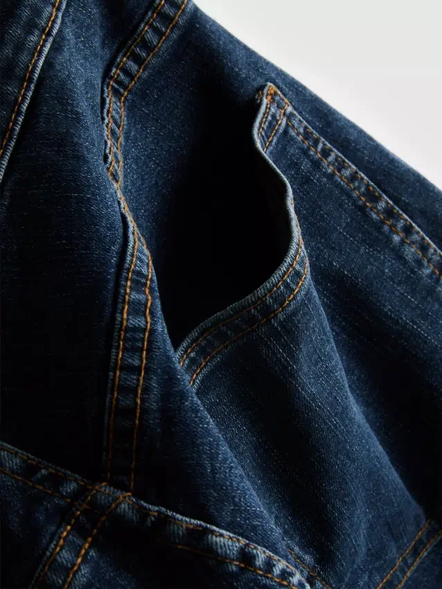 Denimshort met rechte pasvorm