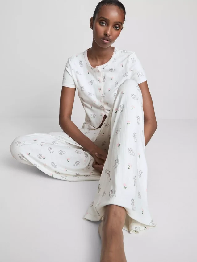 Disney's De Aristokatten Marie geribbelde pyjamabroek