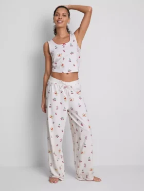 Disney’s Winnie de Poeh katoenen tanktop-pyjama, rijk aan katoen en bedrukt