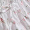 Dobby katoenen pyjama-short met bloemenprint