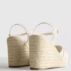 Espadrille-sandalen met sleehak