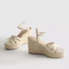 Espadrille-sandalen met sleehak