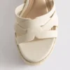 Espadrille-sandalen met sleehak