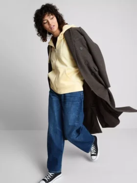 Essential hoodie met doorlopende rits
