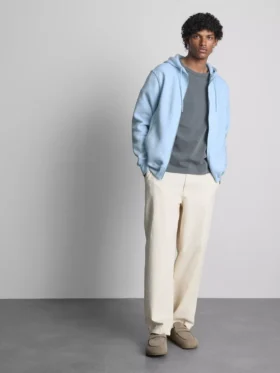 Essential hoodie met doorlopende rits