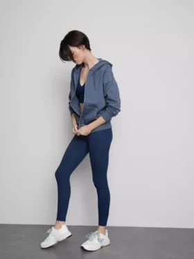 Essential hoodie met doorlopende rits