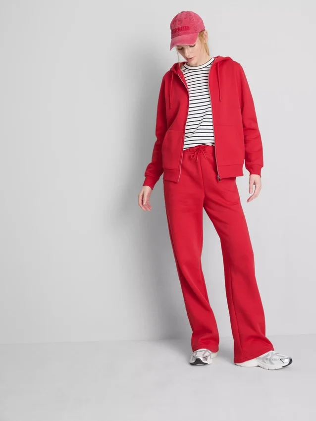 Essential hoodie met doorlopende rits