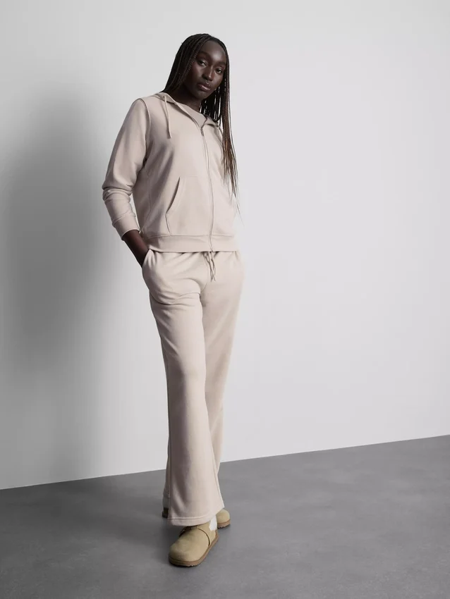 Essential hoodie met doorlopende rits